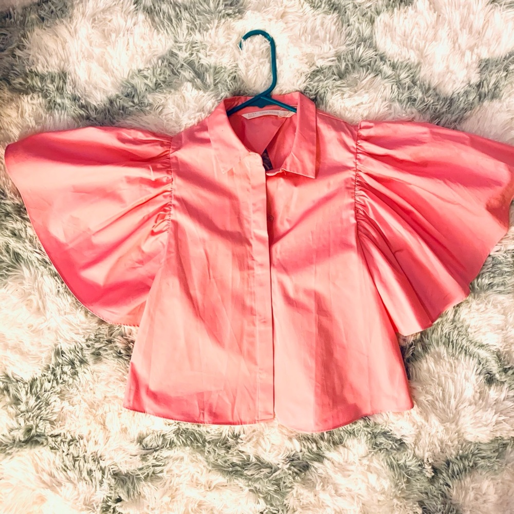 Pretty in pink Zara OPEN BACK Top